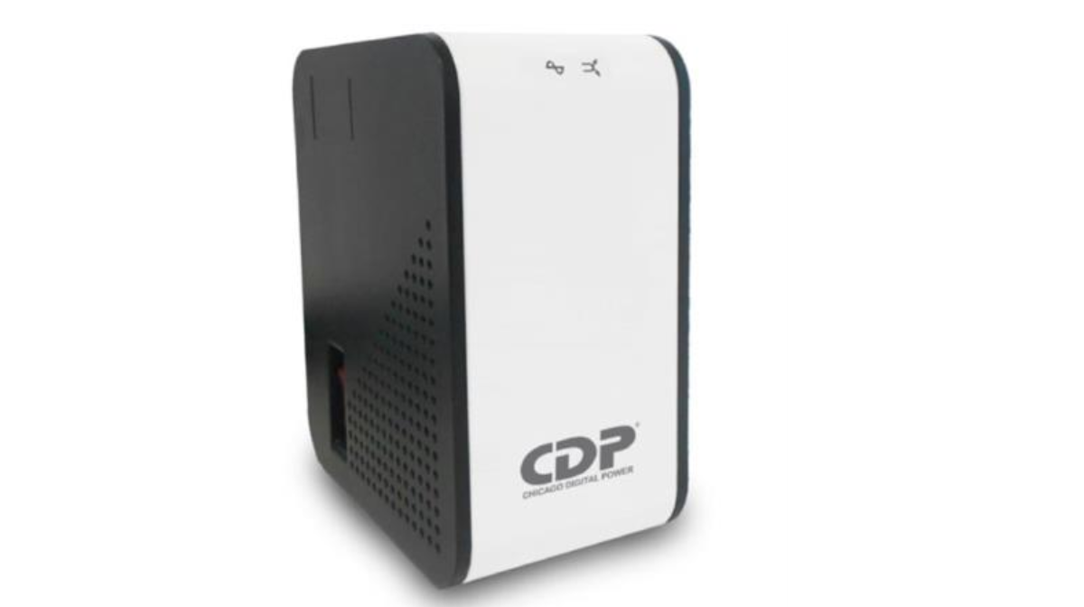 Regulador de voltaje CDP R2C-AVR1008 1000VA/500W indicadores LED de funcionamiento 8 contactos NEMA 5-15R