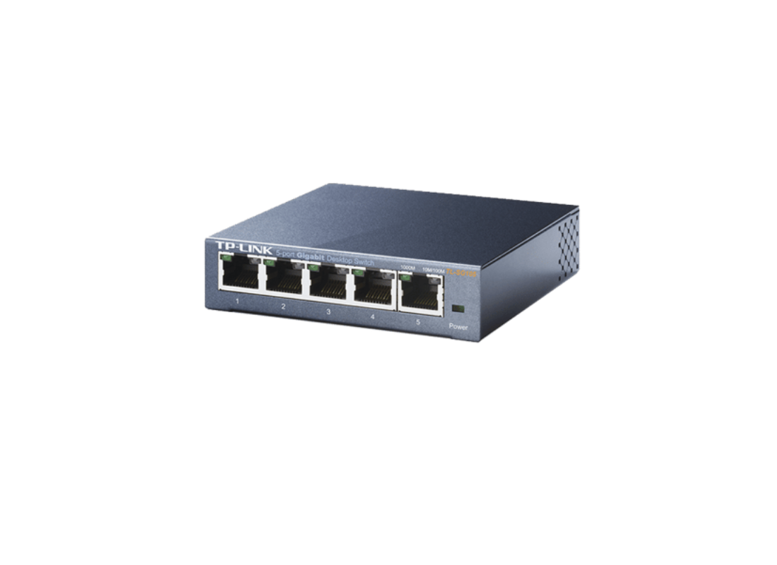 Switch Gigabit no administrable de 5 puertos 10/100/1000 Mbps