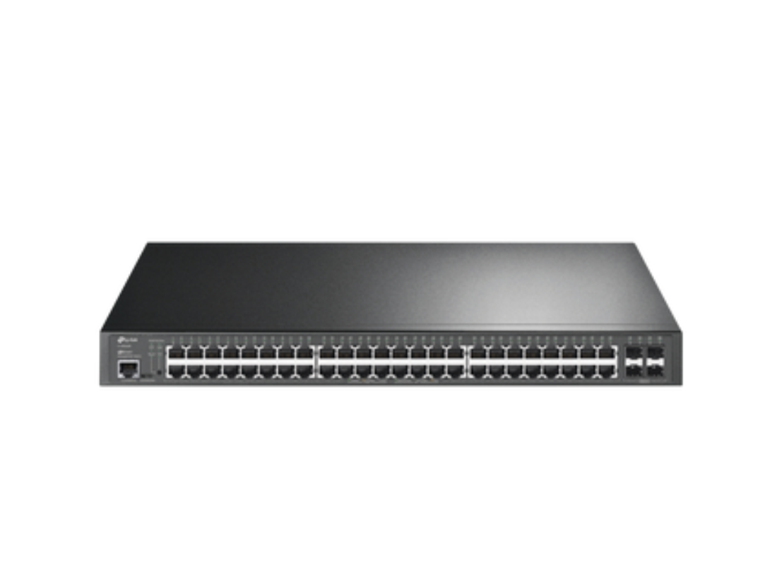 Switch L2+ Omada PoE+ / 48 Puertos PoE+ 10/100/1000 Mbps / 4 Puertos SFP 1G / 2 Puertos Consola, Montaje en Rack