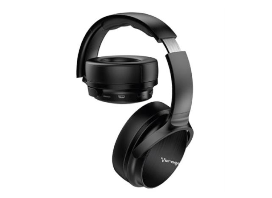 Diadema Vorago HPB-401 Bluetooth 5.0 Micro SD 3.5mm Color Negro