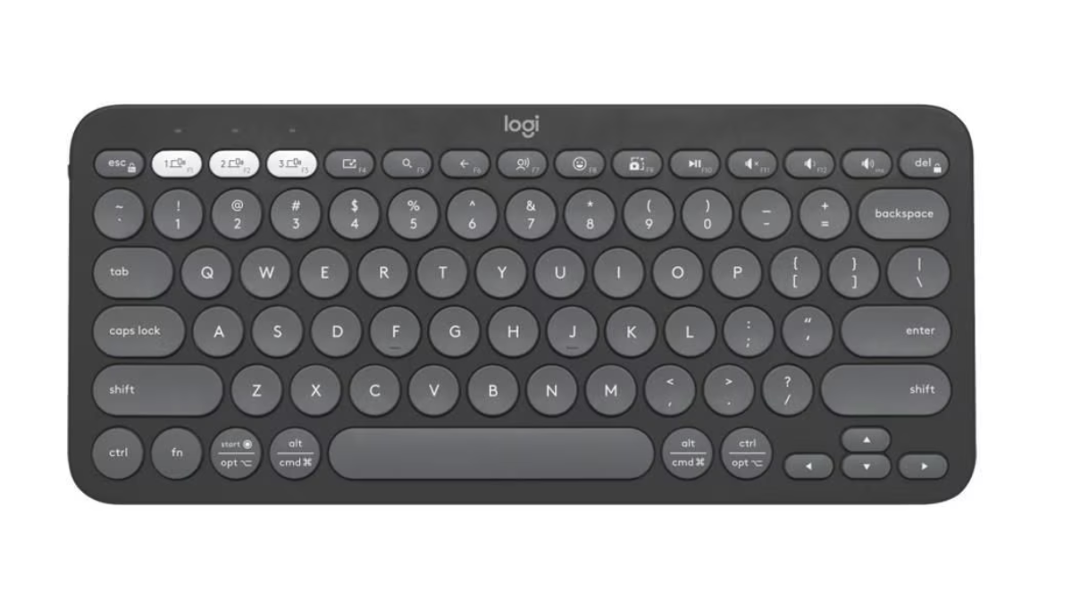 Teclado Bluetooth Logitech Pebble Keys 2 K380S Emparejamiento Multidispositivo Inalámbrico Color Grafito