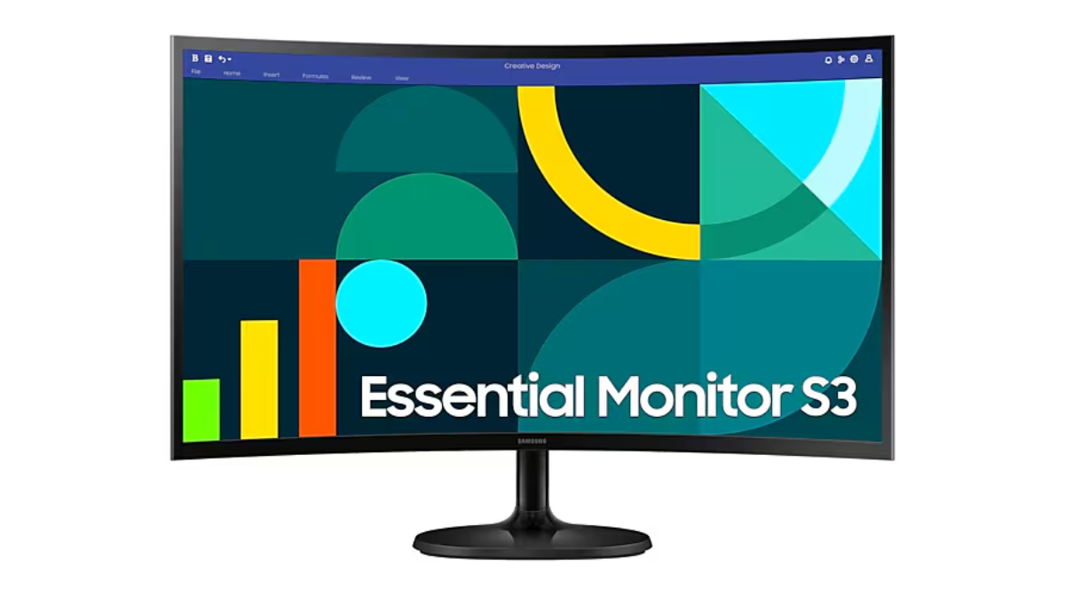 Monitor Samsung 27 Pulgadas Essential, FHD, Curvatura 1800R, 75Hz, 4ms, color Negro, LS27D360GALXZX