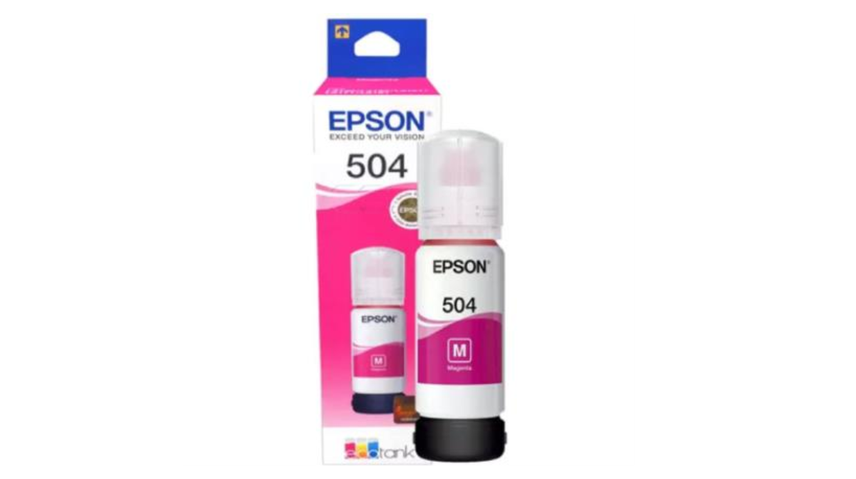 Tinta Epson Original T504 70ml EcoTank L4150/L4160 Color Magenta