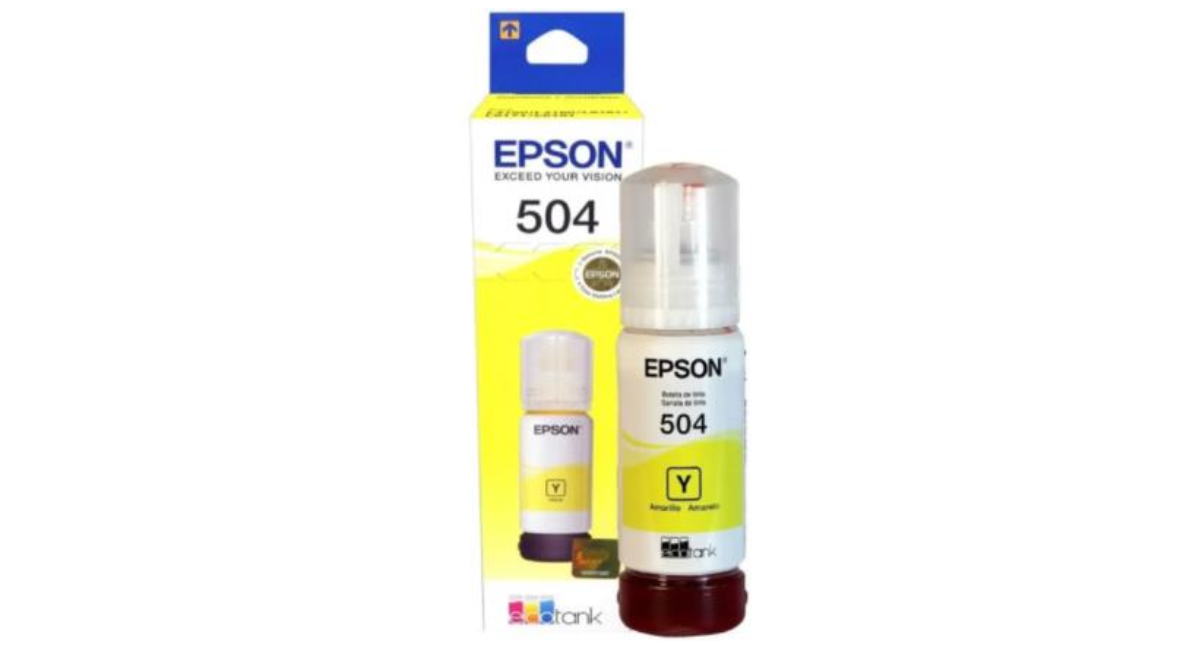 Tinta Epson Original T504 70ml EcoTank L4150/L4160 Color Amarillo