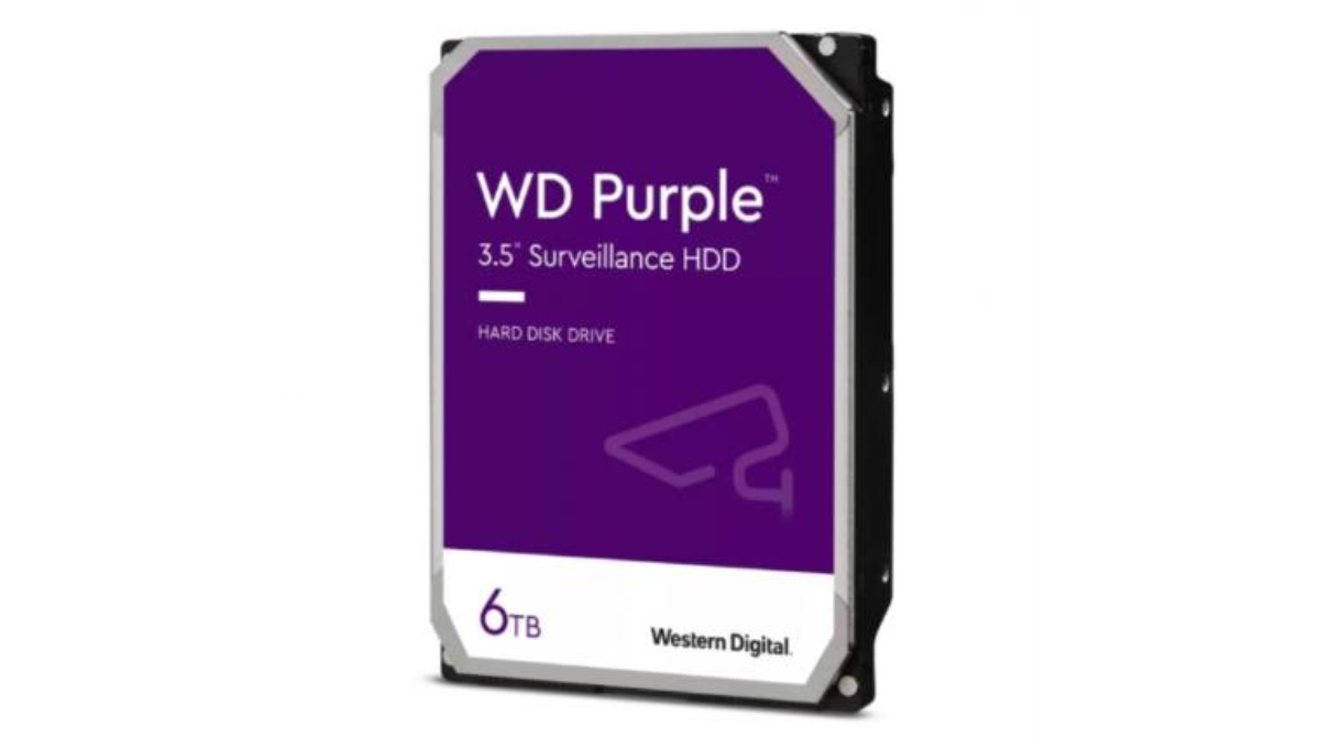 Disco Duro Interno Western Digital Purple Surveillance 6TB 3.5" SATA lll 6 Gbit/s Cache 256MB para Videovigilancia