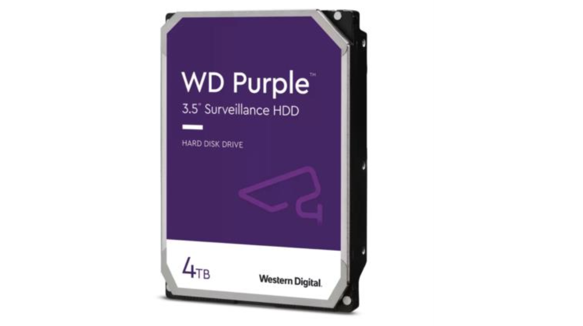 Disco Duro Interno Western Digital Purple 4TB 3.5" 5400RPM SATA lll 5400RPM Caché 256Mbs 1-8 Bahías para Videovigilancia