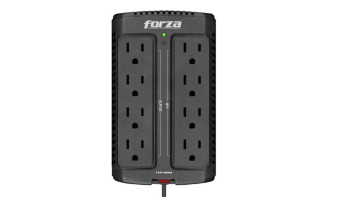 Regulador Automático de Voltaje Forza FVR-901M 900VA/450W 8 Salidas Montaje Pared 120V
