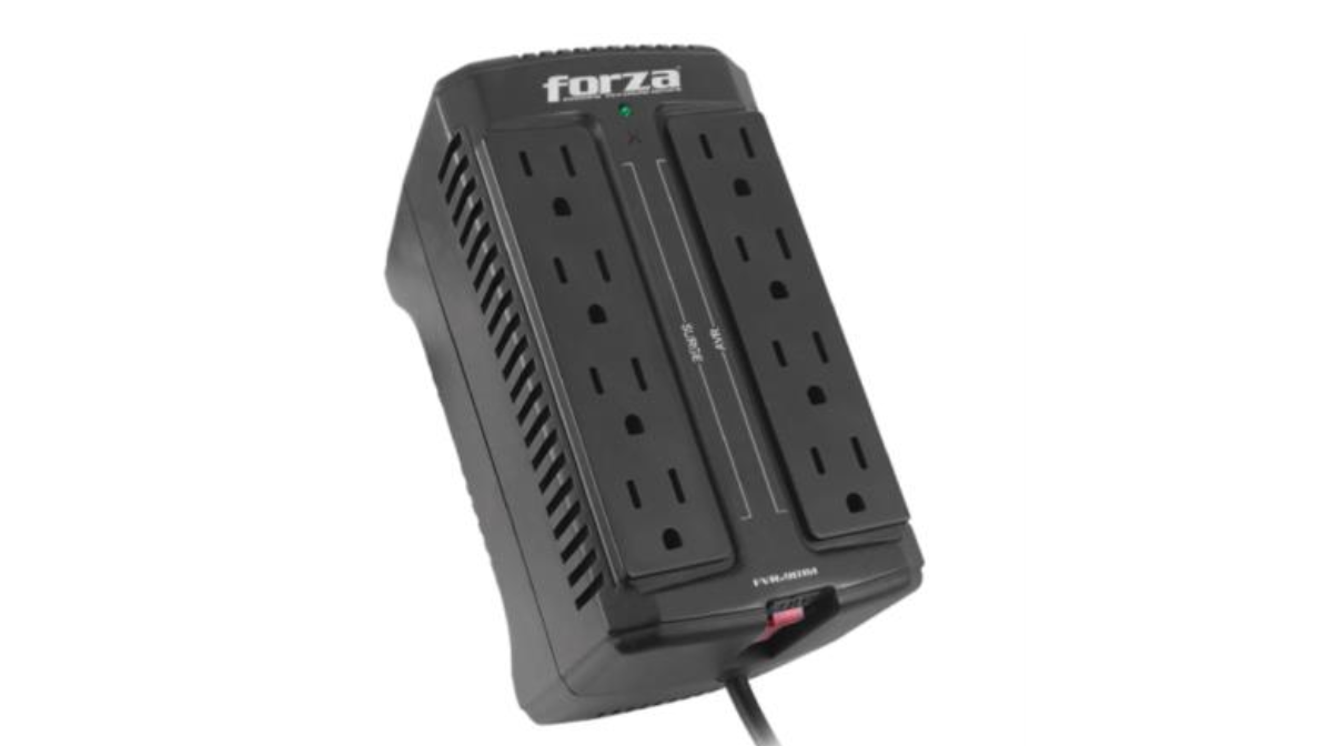 Regulador Automático de Voltaje Forza FVR-901M 900VA/450W 8 Salidas Montaje Pared 120V