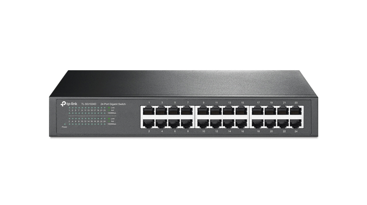 Switch TP-Link Gigabit Ethernet TL-SG1024D, 24 Puertos 10/100/1000Mbps, 48 Gbit/s, 8000 Entradas – No Administrable