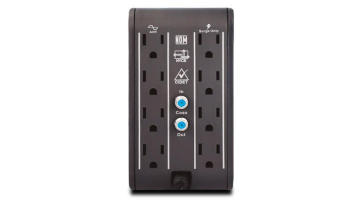 Regulador de voltaje CDP R2C-AVR1008 1000VA/500W indicadores LED de funcionamiento 8 contactos NEMA 5-15R