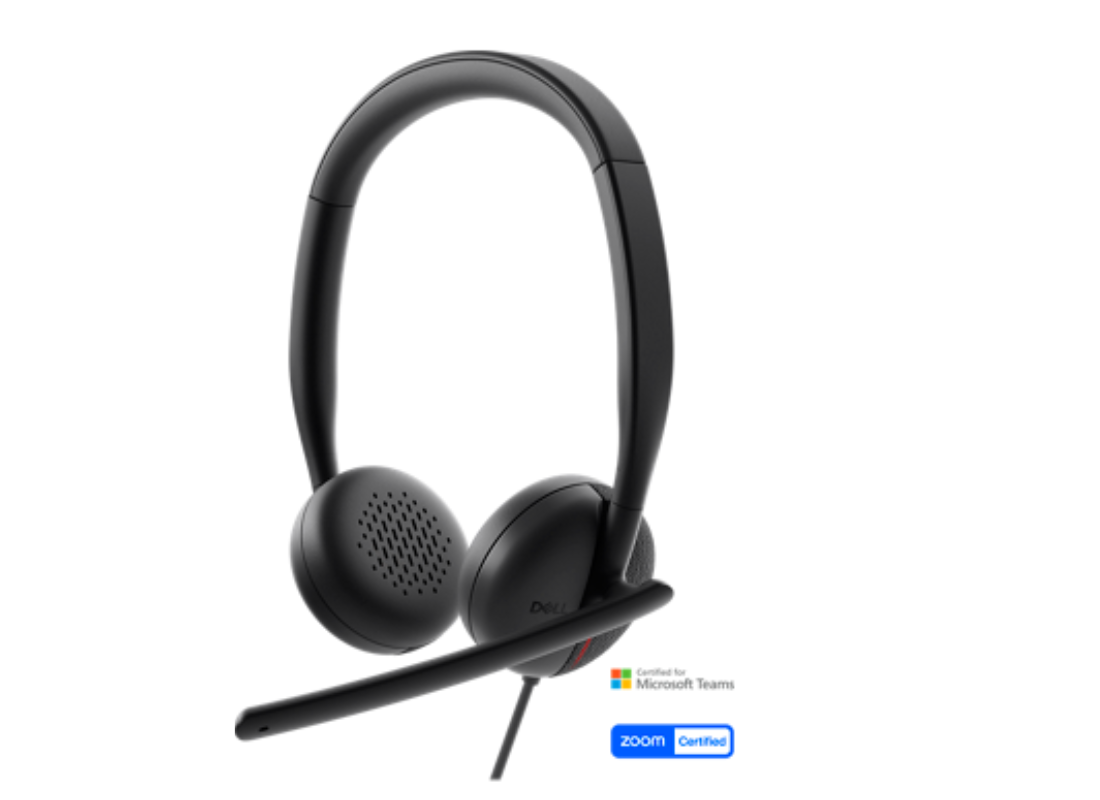 Audífonos Dell Pro Estéreo Diadema Alámbricos 2.0m Biauricular USB Windows MacOs Negro