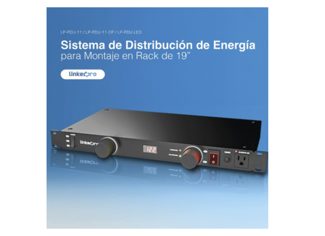 PDU para Distribución de Energía, Montaje en Rack, 11 salidas, Horizontal, 120 Vca, Con Indicador Led Y Display