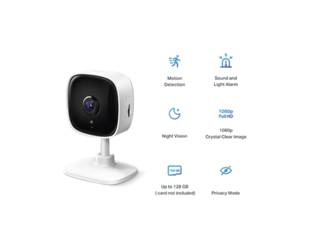 Cámara IP Wi-Fi para hogar, 2 megapixel, audio doble vía, visión nocturna, notificación Push, acepta memoria Micro SD de para grabación