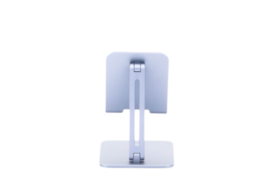 Soporte de Aluminio para IPad & Tablet | Plegable |Angulo Ajustable de 180° y 270° | Base Antideslizante | Protección de Silicona | Amplia Compatibilidad con dispositivos de 7.9'' a 12.9'' | Aluminio Solido | Color Gris