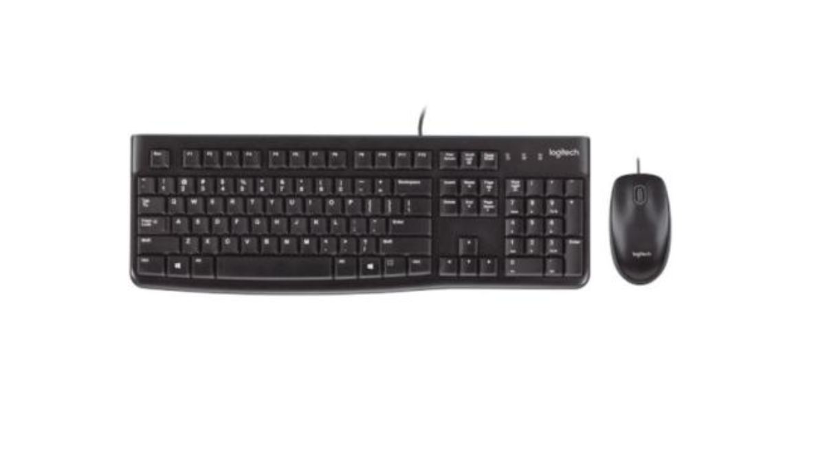Teclado y Mouse Logitech MK120 Alámbrico USB Color Negro