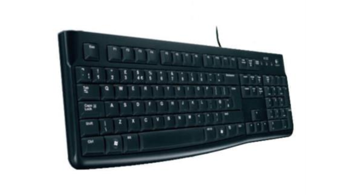 Teclado Logitech K120 Negro USB Antisalpicaduras