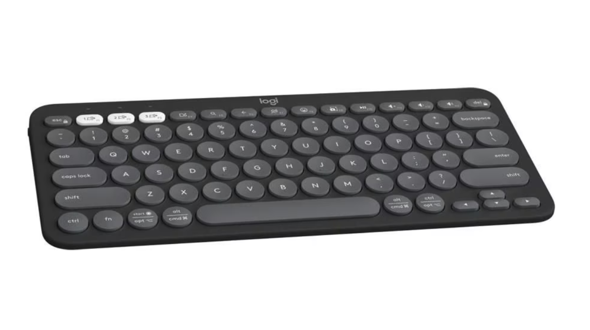 Teclado Bluetooth Logitech Pebble Keys 2 K380S Emparejamiento Multidispositivo Inalámbrico Color Grafito