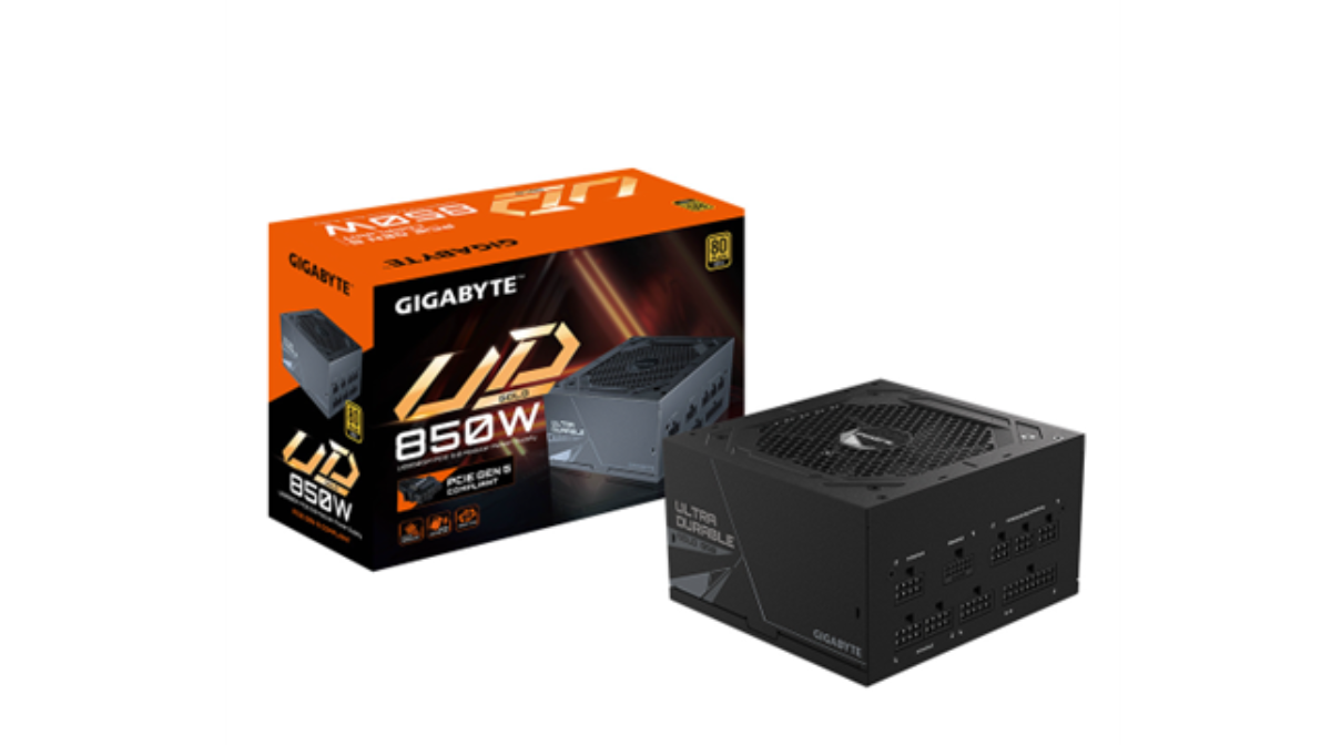 Fuente de Poder Gigabyte (D90)GP-UD850GM PG5 850W ATX 12V 80 Plus Gold Modular PCIe 5.0 20+4 pin Fan 120mm Negro