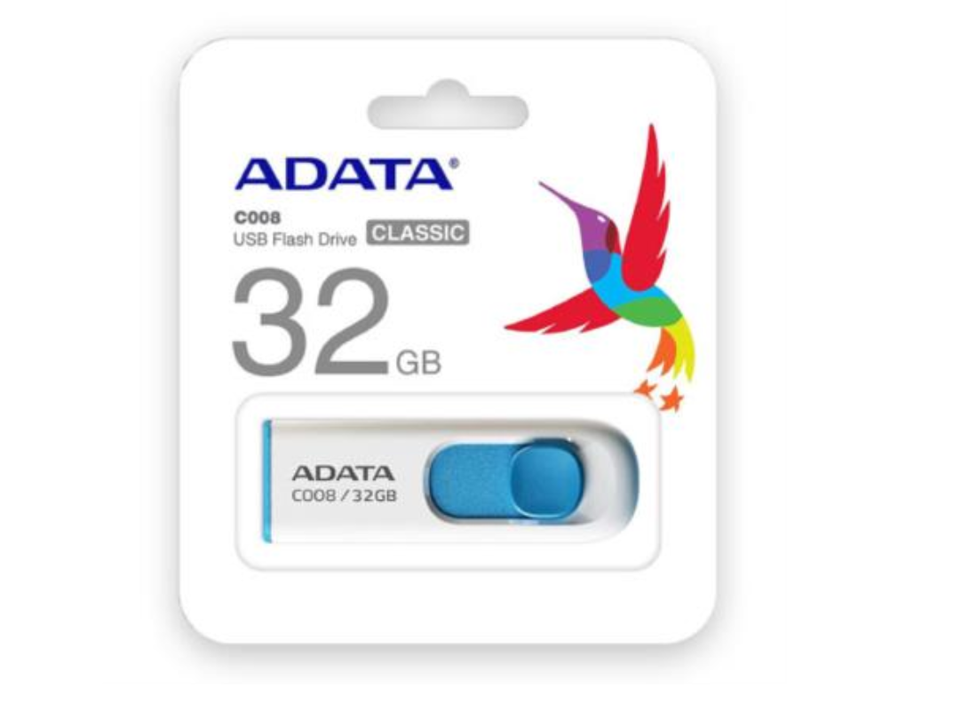 Memoria USB Adata C008 32 GB Color Blanco-Azul