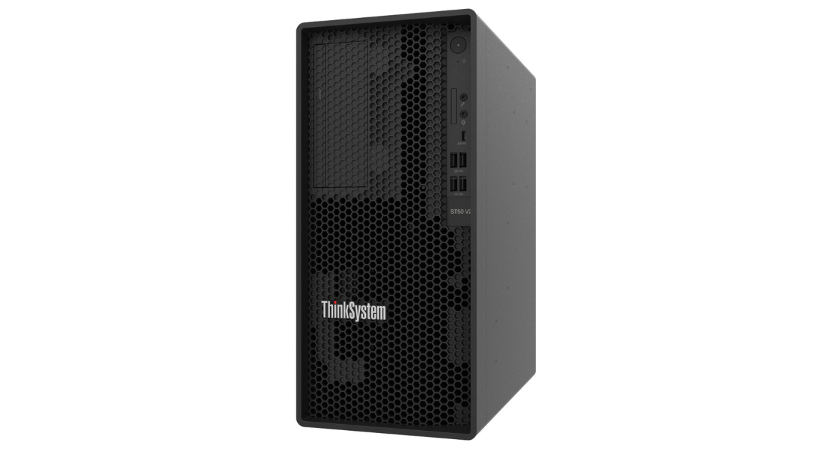 Servidor Lenovo ThinkSystem ST50 V2 Intel Xeon E-2324G 4C 3.1GHz 65W 1x16GB 2Rx8 1x2TB 1x500W Teclado-Mouse Alámbrico