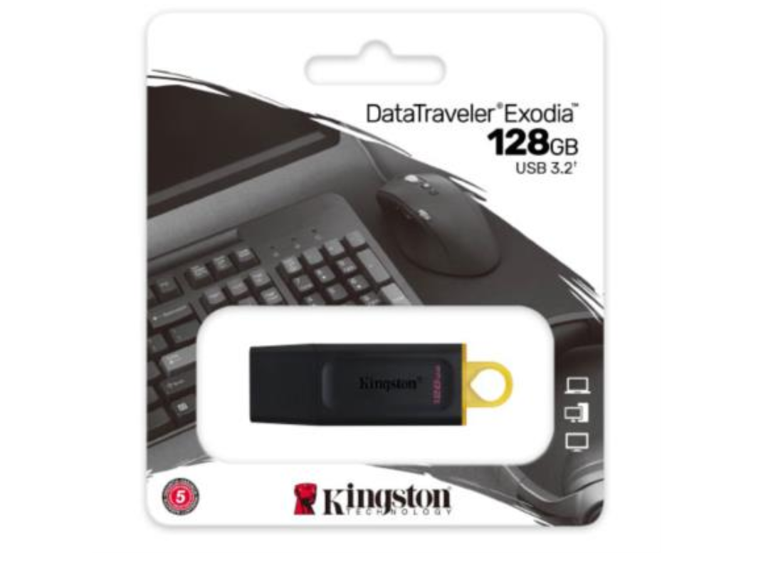 Memoria USB Kingston DataTraveler Exodia 128GB 3.2 Color Negro