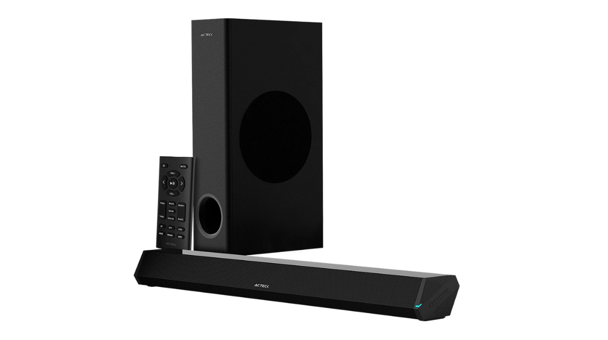 Barra de Sonido con Subwoofer DYNAMIC TRIM BS670, Bluetooth, Alámbrico/Inalámbrico, 2.1 Canales, 70W RMS, USB, Negro