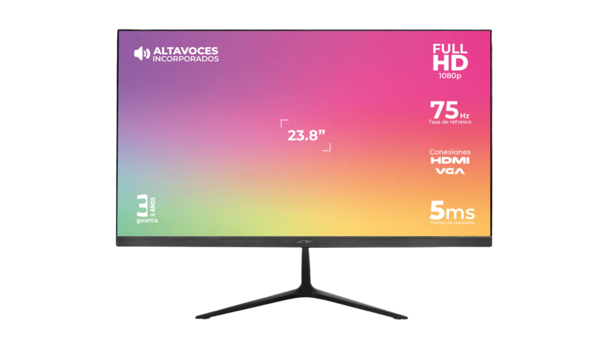 Monitor de 23.8" Panel IPS | Captive Vivid SP240 | Full HD 1080p + 75Hz + 5ms